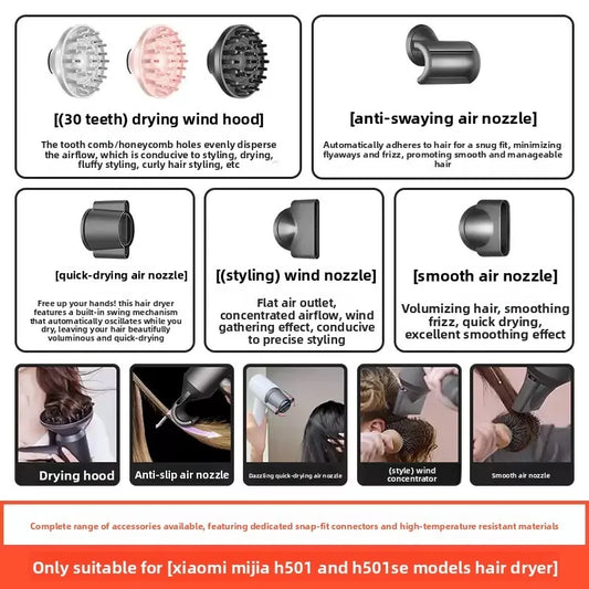 H501/H501SE for Xiaomi Mijia Hair Dryer Drying Styling Nozzle Accessories