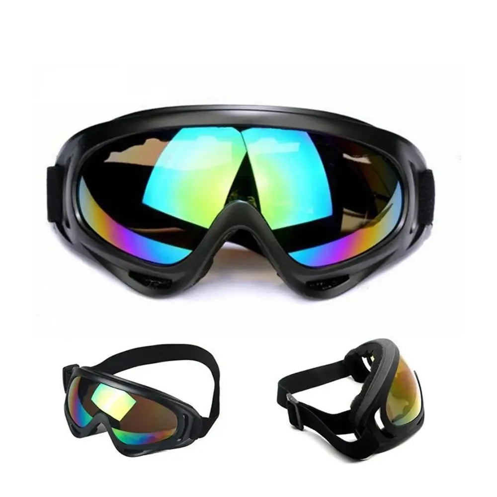 DIZETION 1Pc Winter Windproof Skiing Glasses Goggles Outdoor Sports Eyewear Glasses Ski Dustproof Cycling Lens Frame Sunglasses
