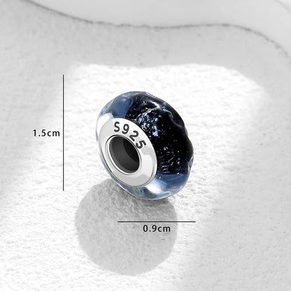 Nuevo colgante de plata 925 compatible con pulsera original, joyas para mujer, serie azul, colgante de pulpo, delfín, búho, camaleón