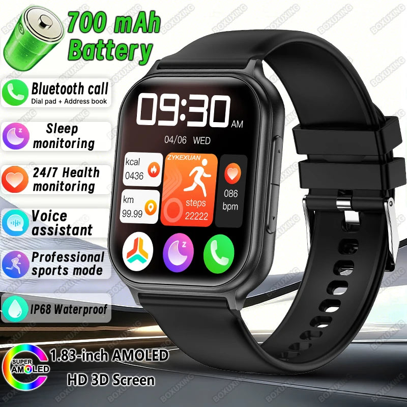 2026 New Smartwatches for Men and Women, Sports Fitness Tracker, IP68 Waterproof, Built-in 24H Heart Rate, 700 mAh Battery, Call Smart Watch
