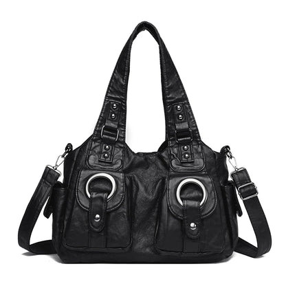 Luxury Designer Handbag Women High capacity Vintage Soft Leather Ladies Casual Large Capacity Shoulder Crossbody Bag Travel Sac
