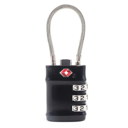High Security TSA Customs Lock Overseas Customs Clearance Trolley Luggage Suitcase Backpack Password Padlock with Steel Cable
