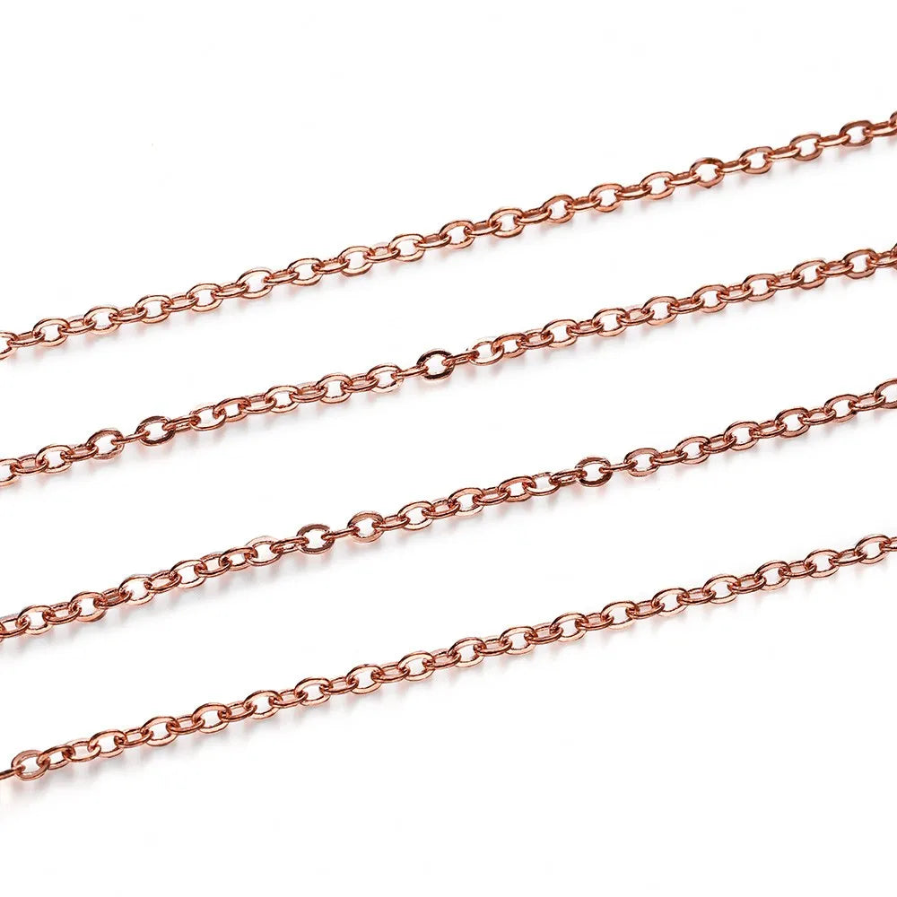 5M/lot, Gold/Bronze Plated Necklace Chain For Jewelry Making Findings, DIY Necklace Chains Materials, Handmade Supplies