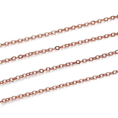 5M/lot, Gold/Bronze Plated Necklace Chain For Jewelry Making Findings, DIY Necklace Chains Materials, Handmade Supplies