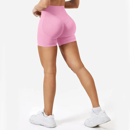 4.5'' Shorts Seamless Low Ribbed Waistband Gym Shorts Scrunch Bum Yoga Shorts Booty High Stretch Running Bike Shorts