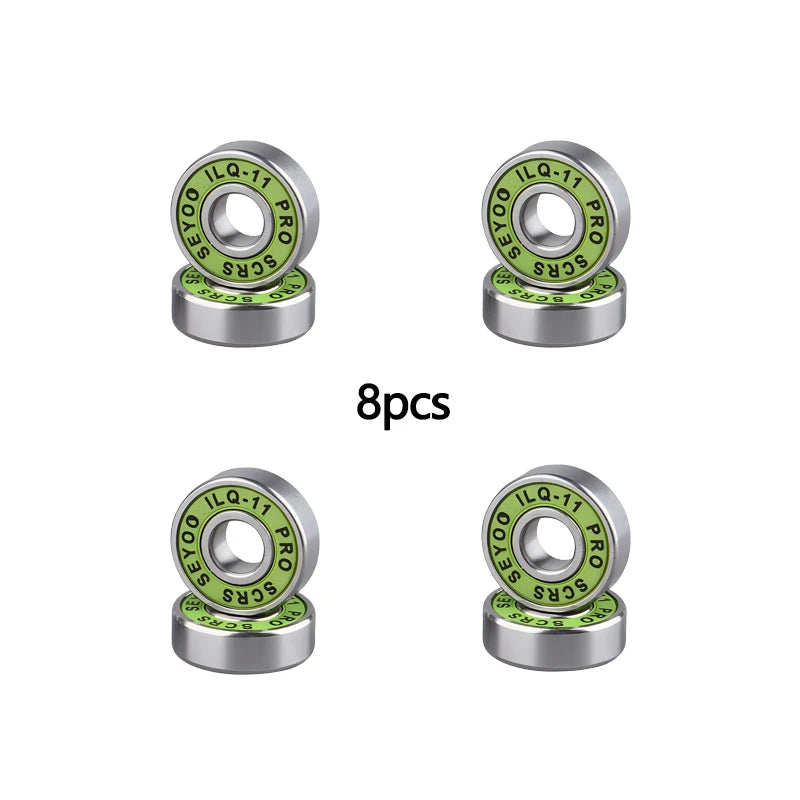 8PC bearings ILQ-11 high-speed bearings are suitable for skateboard, longboard, inline roller skates, and ice skates with low noise