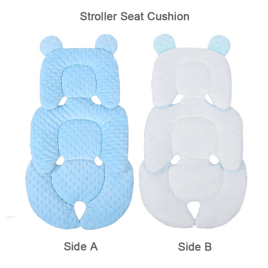 Four Seasons Baby Stroller Cushion Infant Car Seat Insert Stroller Pad Universal Thermal Mattress Mesh Breathable Reversible