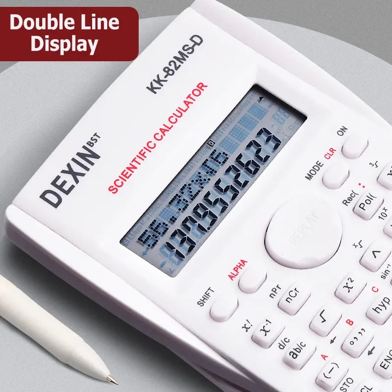 Portable Dual-Row Screen Multi-Functional Scientific Calculator Essential Stationery for School and Office Supplies