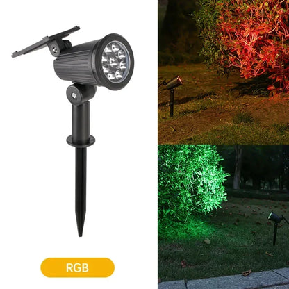 9 LEDs Solar Spotlights, Outdoor IP65 Waterproof, Spot Lights, Brightness Adjustable for Garden Backyard Driveway Patio Decor