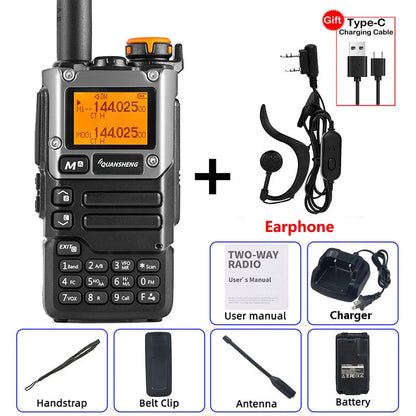 Quansheng UV K5 (8) Walkie Talkie Am Fm Radio de Dos Vías Estación Conmutadora Set Inalámbrico de Radioaficionado Receptor de Largo Alcance Quansheng UV-K6