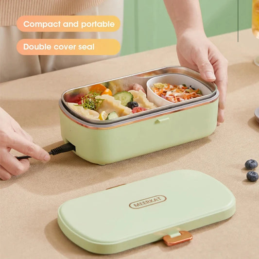 Electric Lunch Box Portable Food Warmer Water-Free Bento Box Stainless Steel Food Warmer Office Food Lunch Box Electric Heater