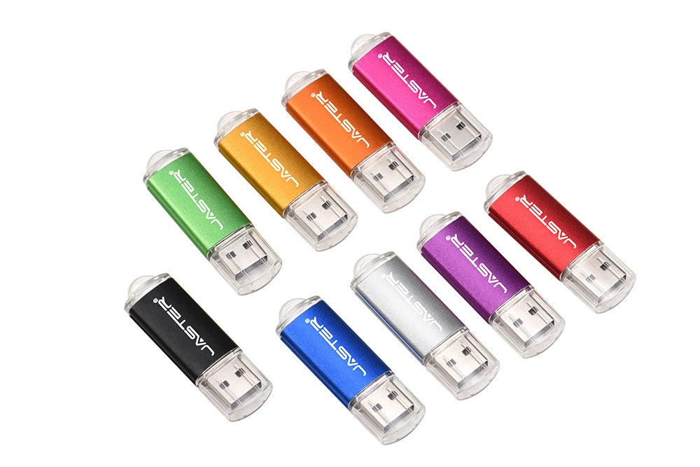 JASTER High-speed USB 2.0 Flash Drive Mini Plastic Pendrive 128MB 4GB 16GB 32GB 64GB 128GB with Keychain Memory Stick Pen Drive