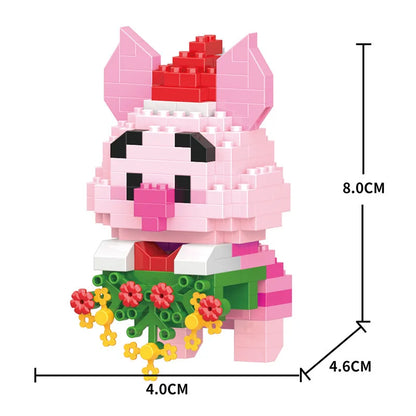 Cartoon Cool Rice Building Blocks Animal Dolls Educational Assembled Toys Ornaments Small Particles Children's Birthday Gifts
