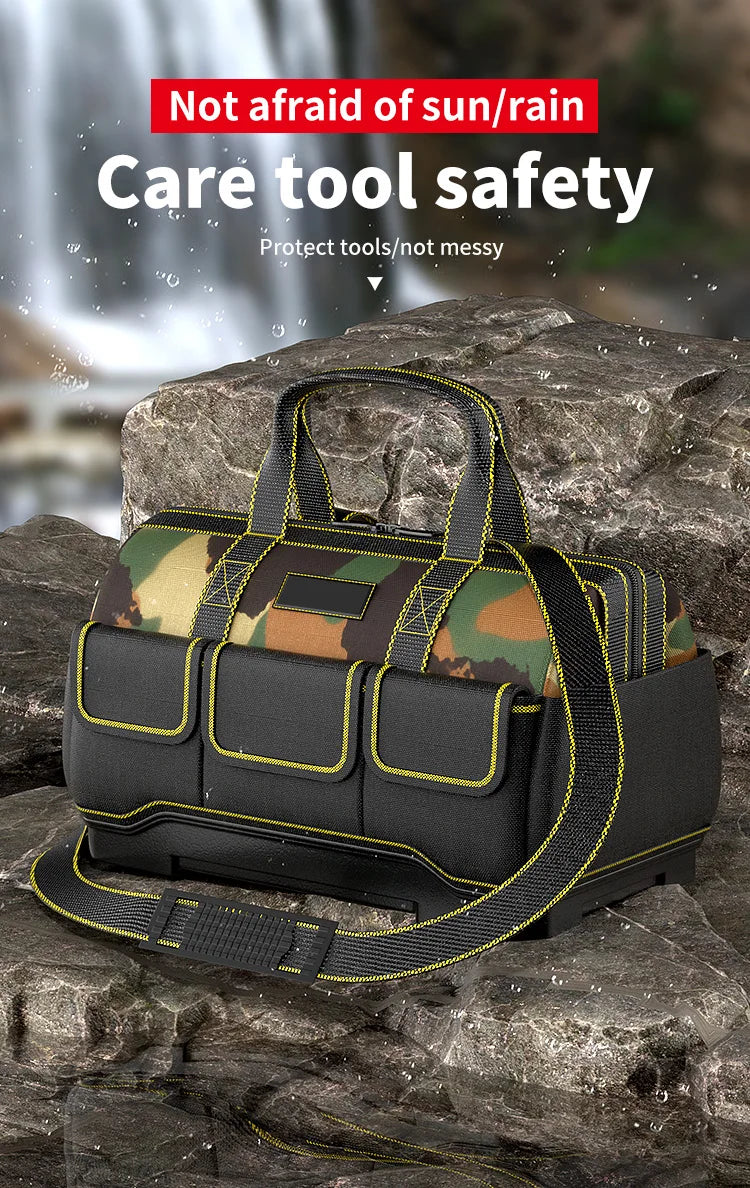 Professional Electrician Tool Bag, Reflective, Waterproof, Multi-Pocket, Durable Oxford, 4 Sizes Available