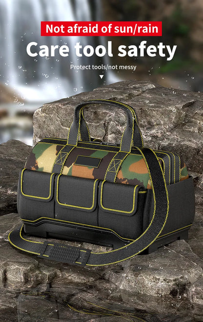 Professional Electrician Tool Bag, Reflective, Waterproof, Multi-Pocket, Durable Oxford, 4 Sizes Available