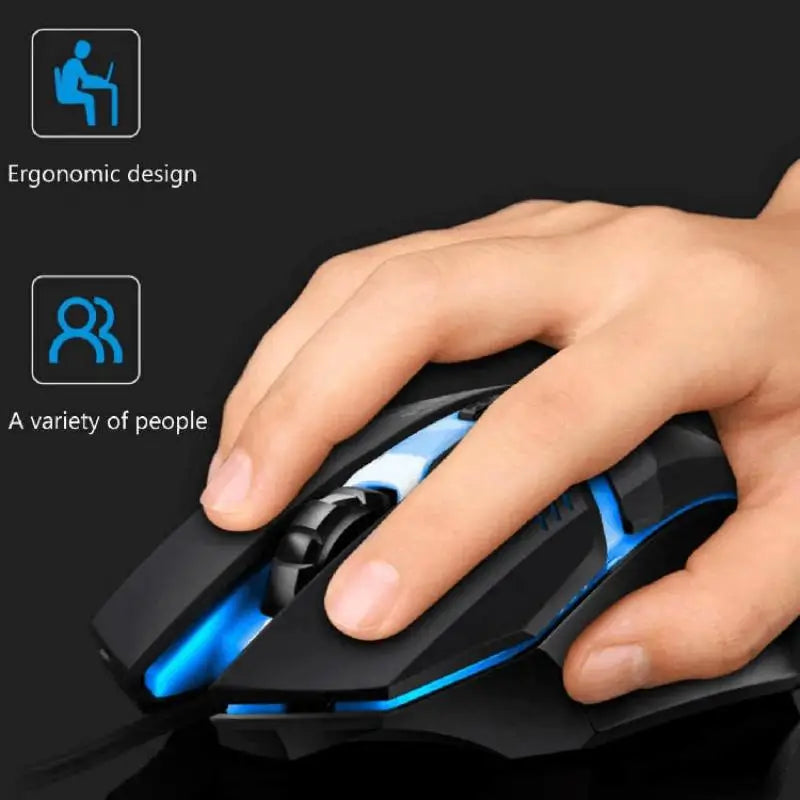 Latest High-Quality Ergonomic Gaming Mouse for Desktop and Laptop Computers, 4-Button USB RGB Backlit Mouse