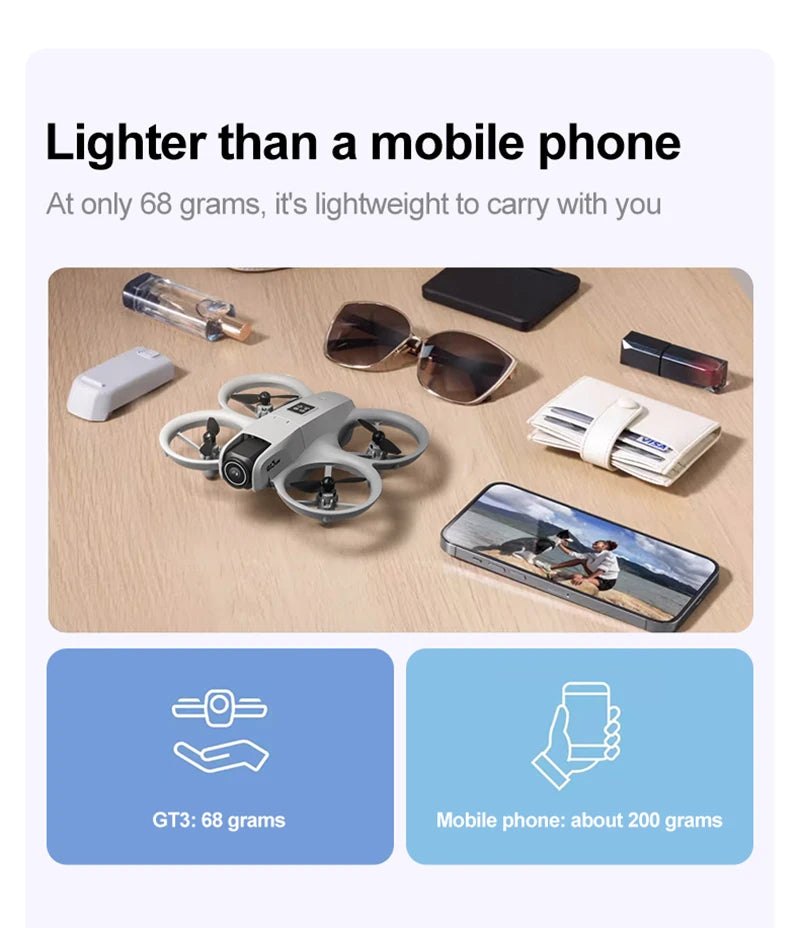 GT3 Drone 8K HD Dual Camera GPS 5G Professional Aerial Photography Remote Control Aircraft with VR Glasses Quadcopter UAV