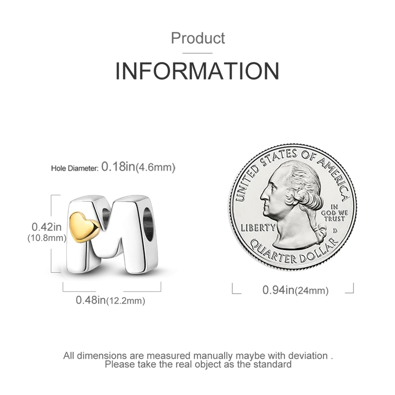 Fit Original Bangle Bracelet DIY A-Z Alphabet Charms Bead 925 Sterling Silver CZ Zircon LOVE Letter Dangle Pendant Jewelry Gift