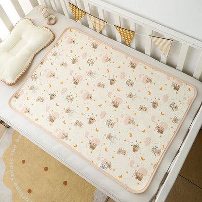 Reusable Baby Changing Mat Cover Baby Diaper Mattress Diaper for Newborn Cotton Waterproof Changing Pads Floor Play Mat