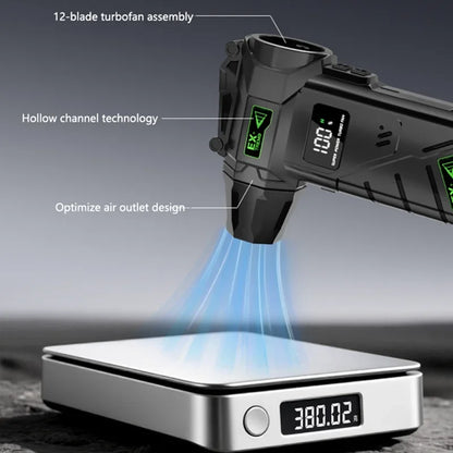 New Powerful Turbo Air Blower 380g Wind Pressure 240W High Power Turbo Fan Portable Vacuum Cleaner Brushless Motor Air Duster