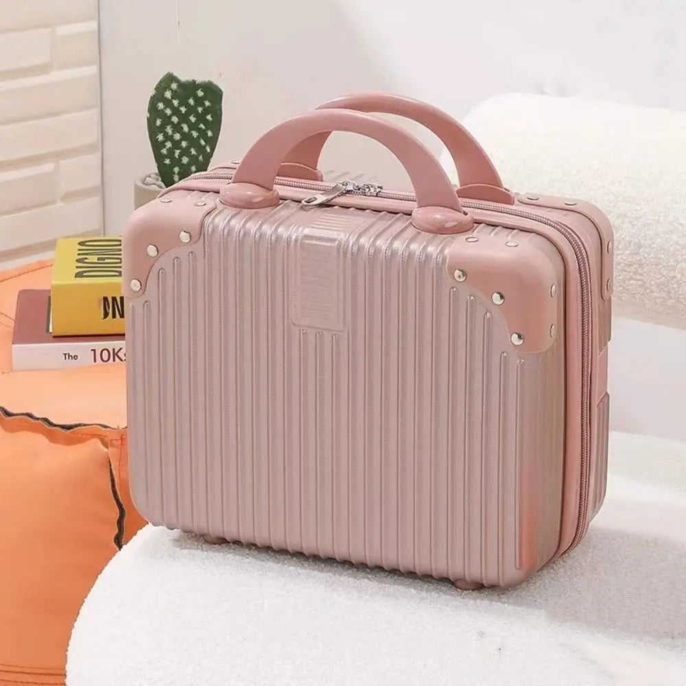 14-inch Lightweight Mini Travel Suitcase Cosmetic Box Waterproof Hand Luggage Organizer Makeup Case Portable Small Boarding Case