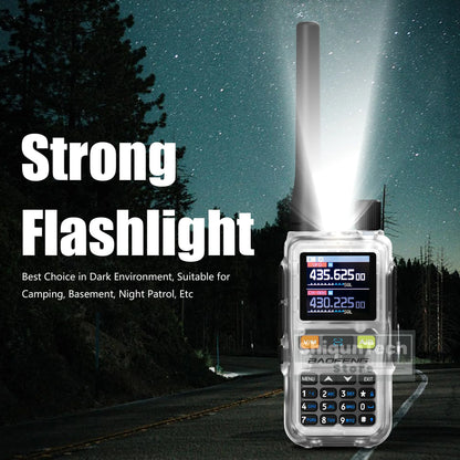 Baofeng UV 5R Mini Walkie Talkie Banda Aérea UHF/VHF Doble Vigilancia Doble PTT Programación Bluetooth Tipo-C Camping Radioaficionado Actualización 5R
