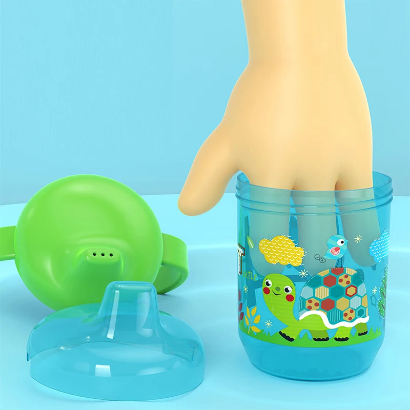 1PC Baby Duckbill Drinking Cup Wide Mouth Cup Baby Learning Drinking Cup with Double Handle for Learning Independent Drinking