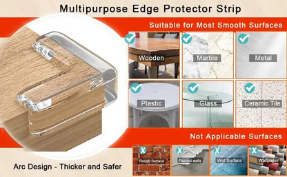 4/8/10/12Pcs Baby Safety Silicone Protector Table Corner Edge Protection Cover Transparent Anti Collision Soft Guard Home Tool