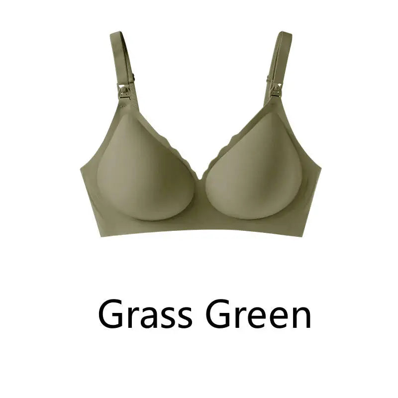 Maternity bra with push-up front to prevent sagging Seamless breathable and comfortable nursing push-up bra