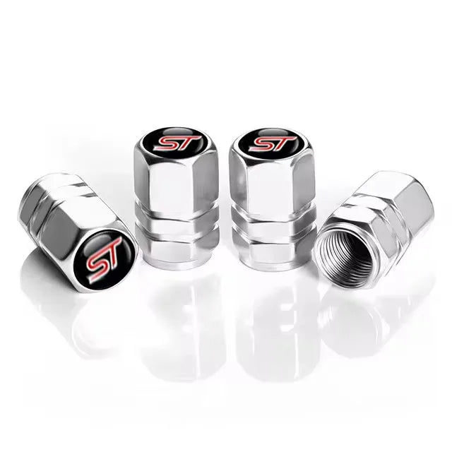 4Pcs/set High Quality Car Valve Caps Stem Case Covers For ST Line Accessories Wheel Valve Dust Caps Tyre Rim Stem Cover For Ford
