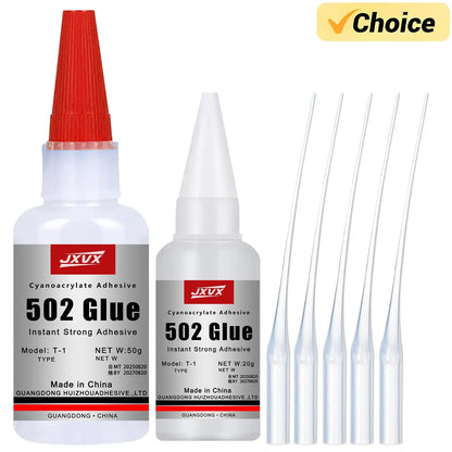 50/20g Multi-purpose 502 Instant Strong Super Glue Universal Superglue Mighty Instant Glue for Resin Ceramic Metal Glass Fast Dry