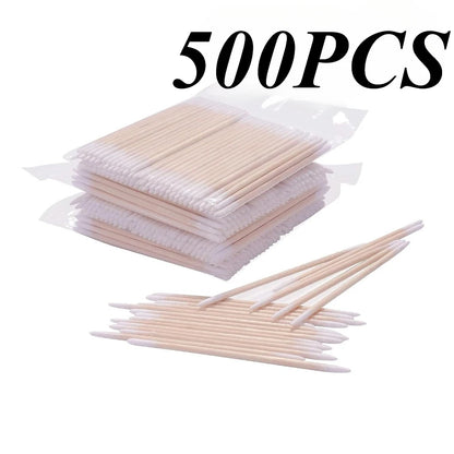 100/300/500/700/900Pcs Double-Tipped Cotton Swabs, for Tattooed Eyebrows, Beauty Makeup Tools for Wiping, Nail Polish Wiping