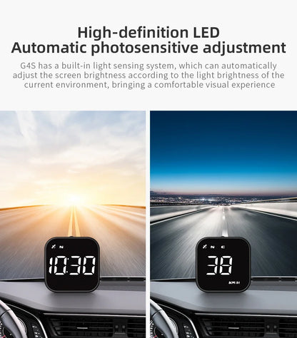 G4S GPS Smart Gauge Head-Up Display for HUD Auto Computer Speedometer Display KMH MPH Time Compass Car Electronics for All Cars