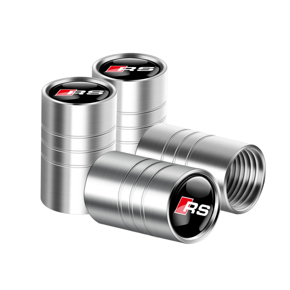 Tapas de válvula de neumático para coche con logotipo, accesorios para Audi Sline RS S TT A1 A2 A3 A4 A5 A6 A7 A8 8P B6 B7 B8 C5 C6