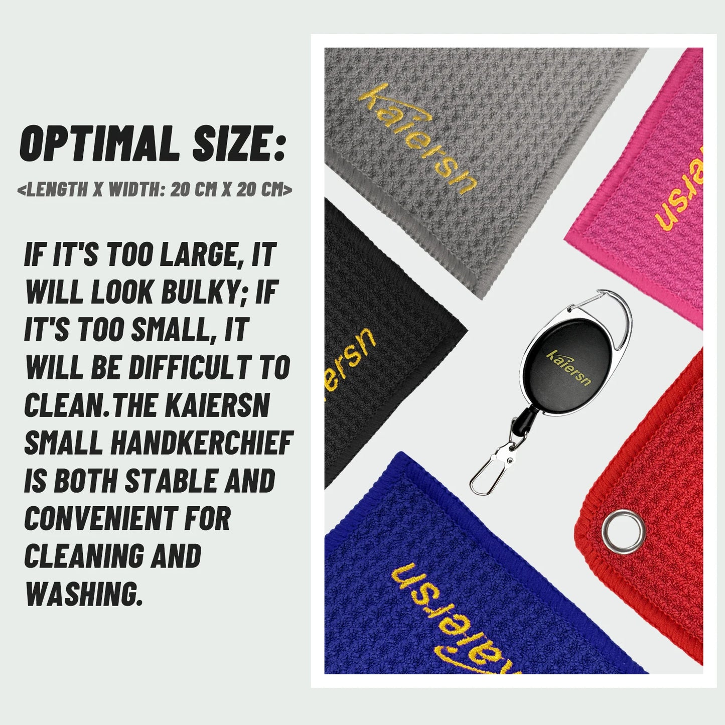 Kaiersn Park golf Towel 20*20cm Mini Microfiber Golf Cleaning Towels