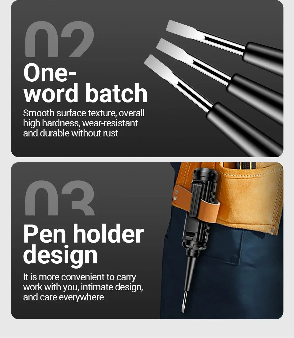 Multifunction Voltage Tester, Pen Detector, Induction AC 24V-250V Voltmeter, NCV Wire Line breakpoint electrician Tools, ANENG B15