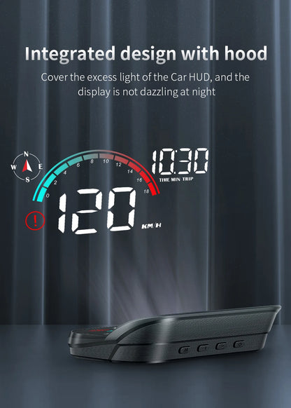 New M22 Car GPS Head-Up Display Speed, RPM (Revolutions Per Minute) in KMH (Kilometers Per Hour) or MPH (Miles Per Hour), HUD GPS Speedometer Projector Screen Dashboard with Odometer and Overspeed Alarm