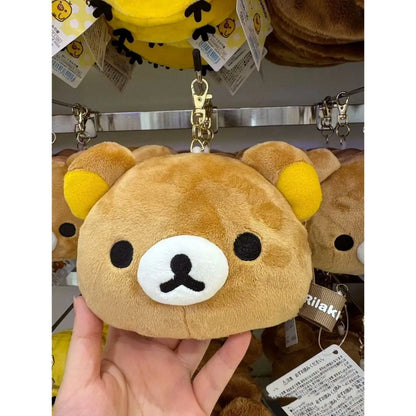Hot Sale Anime Rilakkuma Expansion Wallet Purse Cartoon Bear Face Small Short Wallets Girls Cute Purses Money Clips Bag Toy gift