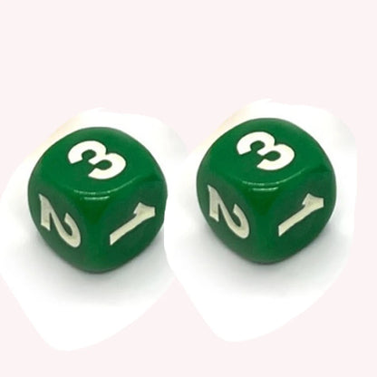 10Pieces Number 1 2 3 123 D6 14mm Acrylic Dice 6-sides Dices For Board Game Cubes 6 Colors learning game accessories