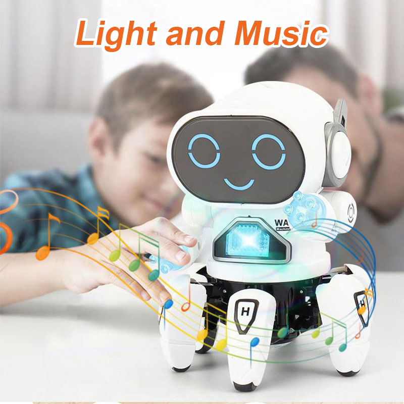Dance Music 6 Claws Robot Octopus Spider Robots Vehicle Birthday Gift Toys for Children Kids Early Education Baby Toy Boys Girls