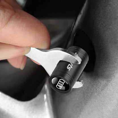 4pcs 3D Metal Styling Car Wheel Tire Valve Air Stem Cap Cover For Audi RS3 TT Sline 8L B2 A3 Quattro A8L Q5 A7 B9 8V A1 A5 Q3 A8