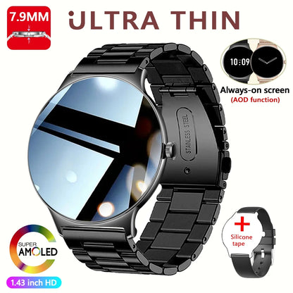 ChiBear Ultra Thin Fashion Smart Watch Women Screen Always Display Time Sports Bracelet Bluetooth Call AMOLED Smartwatch Woman