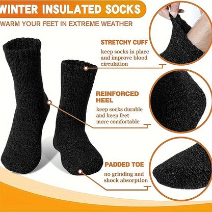 Ultra Thick Wool Socks for Men in Autumn and Winter Thickened with Fleece To Keep Warm and Cold Resistant Gift for Long Socks
