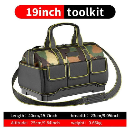 Professional Electrician Tool Bag, Reflective, Waterproof, Multi-Pocket, Durable Oxford, 4 Sizes Available