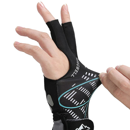 1pc Left Hand Billiards Glove Three Finger Snooker Billiard Glove Non Slip Stickers Elasticity Billiard Training Gloves