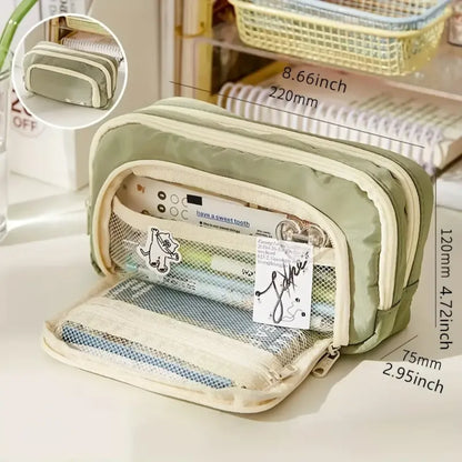 Large Capacity Pencil Case, Handheld Pen Pouch, Portable Cosmetic Bag, Gift for Office, School, Teen Girl, Boy, Men, Women, Adult