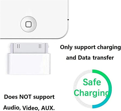 8-Pin Male to 30-Pin Female Charging Sync Lighting to 30-Pin Adapter for iPhone 4 4S iPad 2 3 iPod Touch Charger Cable Converter