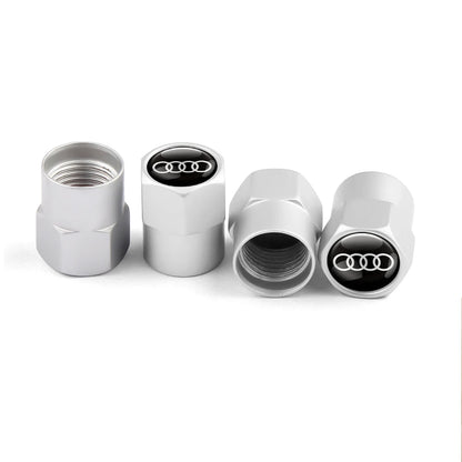 4pcs Aluminum Alloy Styling Car Wheel Tire Air Valve Caps Accessories For Audi Sline A1 A2 A3 A4 A4L A5 A6 A7 A8 A8L TT Q1 Q2 Q3