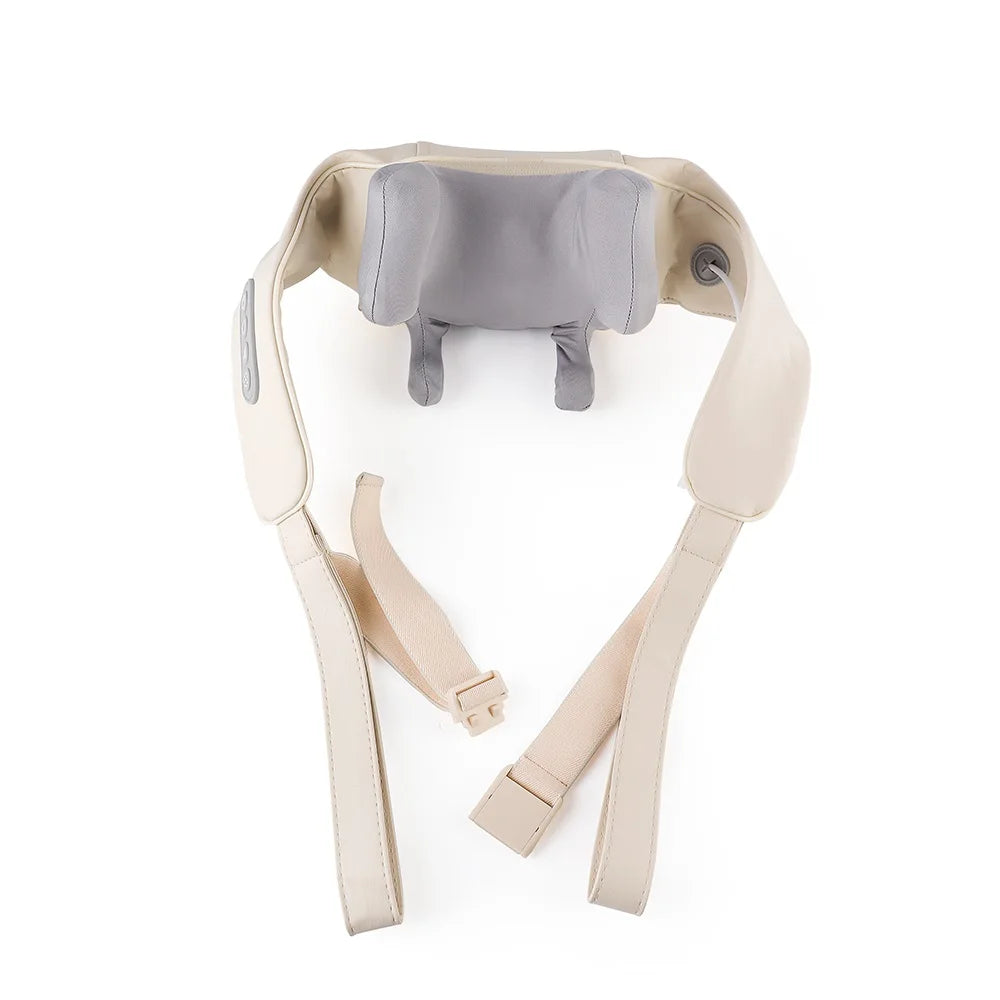 Foreverlily 26W Brushless Motor Neck and Shoulder Massager, Wireless Shoulder and Back Kneading Massage Shawl, Neck Masajeador