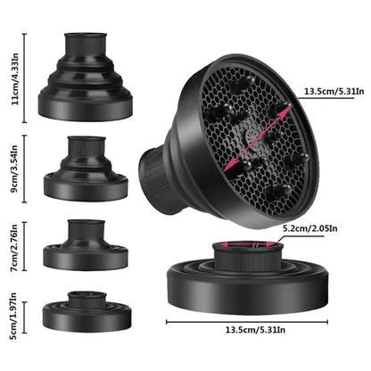 Universal Blow Dryer Diffuser Attachment for Curly Thick Hair Collapsible Hairdryer Blower Diffuser Hairdressing Styling Tools